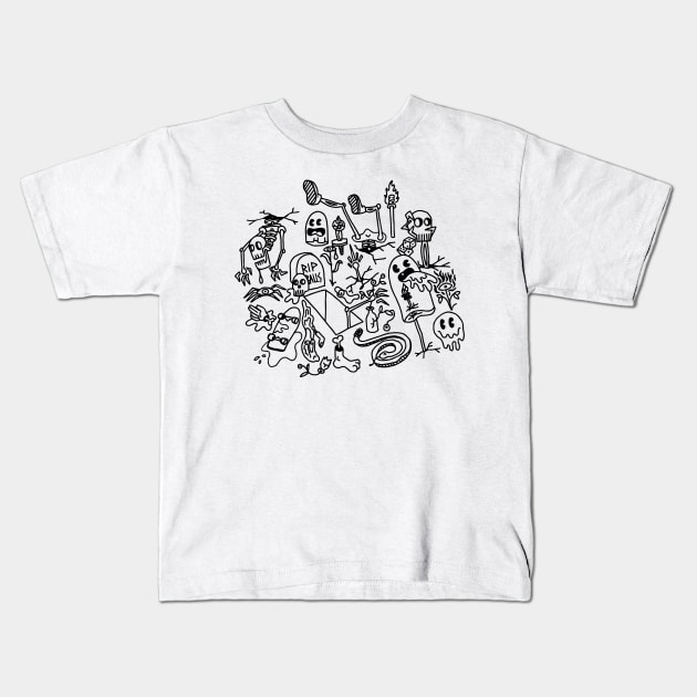 Grave Party Kids T-Shirt by Brian_John_Park